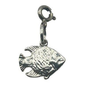 925 Sterling Silver Angel Fish Bracelet Charm/Necklace Pendant Ruby Lane